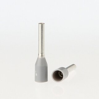 Aderendhlsen 0,75 mm grau isoliert &ndash; 14 mm Lnge &ndash; 100 Stck