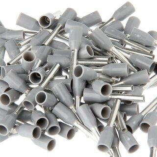Aderendhlsen 0,75 mm grau isoliert &ndash; 14 mm Lnge &ndash; 100 Stck