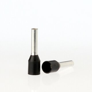 Aderendhlsen 1,5 mm schwarz isoliert &ndash; 15 mm Lnge &ndash; 100 Stck