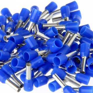 Aderendhlsen 2,5 mm blau isoliert &ndash; 15 mm Lnge &ndash; 100 Stck