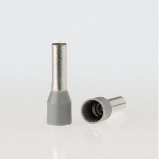 50 x Aderendhlsen 4,0 mm 17 mm grau isoliert