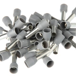 Aderendhlsen 4,0 mm grau isoliert &ndash; 17 mm Lnge &ndash; 50 Stck