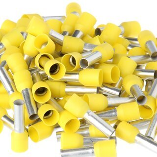 Aderendhlsen 6,0 mm gelb isoliert &ndash; 20 mm Lnge &ndash; 100 Stck