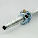 M10x1 Auslass-Gewindeadapter 20x18 mm aus gestanztem Eisen, verzinkt, mit angenieteter Erdungsbuchse