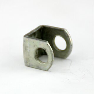 M10x1 Auslass-Gewindeadapter 22x18x21 mm aus gestanztem Eisen, verzinkt, mit M4 Erdungsschraube