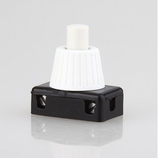 Lampen Einbauschalter Einbau-Druckschalter weiss 250V/2A 8 mm Achse 1-polig