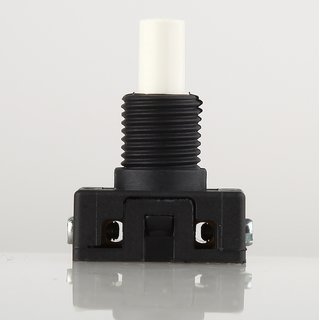 Lampen Einbauschalter Einbau-Druckschalter weiß 250V/2A 12 mm Achse 1-polig
