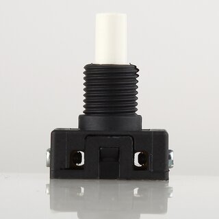 Lampen Einbauschalter &ndash; Einbau-Druckschalter wei, 250V / 2A, 12 mm Achse 1-polig