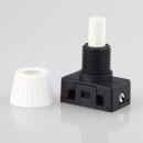 Lampen Einbauschalter – Einbau-Druckschalter weiß, 250V / 2A, 12 mm Achse 1-polig