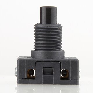 Lampen Einbauschalter &ndash; Einbau-Druckschalter schwarz, 250V / 2A, 8 mm Achse 1-polig