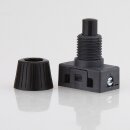 Lampen Einbauschalter – Einbau-Druckschalter schwarz, 250V / 2A, 8 mm Achse 1-polig