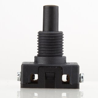 Lampen Einbauschalter &ndash; Einbau-Druckschalter schwarz, 250V / 2A, 12 mm Achse 1-polig