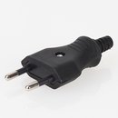 Eurostecker Europa-Flachstecker schwarz 250V/2A mit...