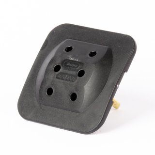 Kopp Schutzkontaktstecker Adapter 3-fach, superflach, schwarz