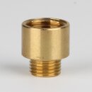 Reduzier-Nippel Kopfstück Gewinde-Adapter Messing roh M10x1 Außengewinde auf R1/4 Zoll Innengewinde