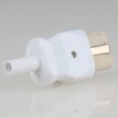 Keramik Gerätestecker für alte Toaster Bügeleisen Waffeleisen weiss 10A/250V