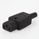 Kaltgertekupplung gerade schwarz 250V/10A 3-polig mit...