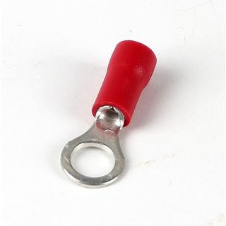 100 x Ringkabelschuh rot isoliert 0,5-1,5 mm M6,4