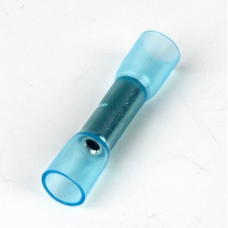 100 x Stoverbinder mit Schrumpfschlauchisolation blau fr Leitungsquerschnitt 1,5-2,5 mm