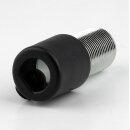 M13x1x20 Zugentlastung Klemmnippel, schwarz, mit Metall Außengewinde