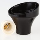 E27 Decken- / Wandfassung abgewinkelt schwarz 75W/250V