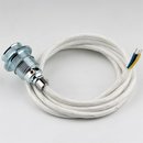 Textilkabel wei mit E14 Fassung Metall verchromt und 2...