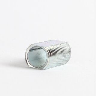 M10x1 Lampen-Gewinderohr mit Profil, Metall verzinkt &ndash; 40 mm Lnge, Auengewinde, fr Lampen- und Leuchtenbau