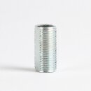 M10x1 Lampen-Gewinderohr mit Profil, Metall verzinkt – 50 mm Länge, Außengewinde, für Lampen- und Leuchtenbau