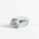 M10x1 Lampen-Gewinderohr mit Profil, Metall verzinkt – 50 mm Länge, Außengewinde, für Lampen- und Leuchtenbau