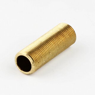 M13x1 Lampen-Gewinderohr Messing roh &ndash; 10 mm Lnge, Auengewinde, fr Lampen- und Leuchtenbau