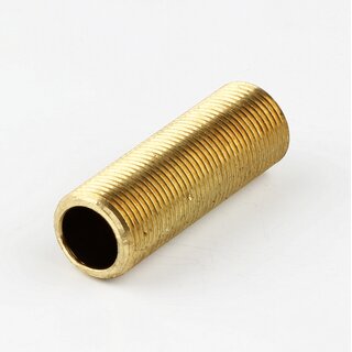 M13x1 Lampen-Gewinderohr Messing roh &ndash; 15 mm Lnge, Auengewinde, fr Lampen- und Leuchtenbau