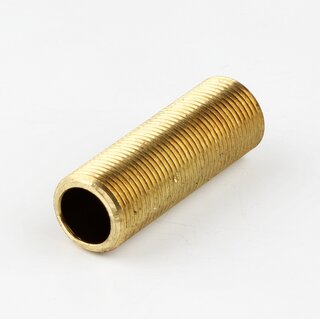 M13x1 Lampen-Gewinderohr Messing roh &ndash; 20 mm Lnge, Auengewinde, fr Lampen- und Leuchtenbau