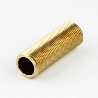 M13x1 Lampen-Gewinderohr Messing roh &ndash; 70 mm Lnge, Auengewinde, fr Lampen- und Leuchtenbau