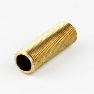 M13x1 Lampen-Gewinderohr Messing roh &ndash; 90 mm Lnge, Auengewinde, fr Lampen- und Leuchtenbau