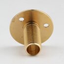 M10x1 Wandnippel / Scheiben-Nippel mit Aufbauscheibe Ø 26x21 mm, Messing poliert, 3 Befestigungslöcher