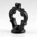 Zier-Ringnippel Messing schwarz M10x1 Durchgangsgewinde – schwere Ausführung, Ø 27 mm