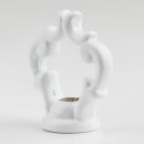 Zier-Ringnippel Messing weiß M10x1 Durchgangsgewinde – schwere Ausführung, Ø 27 mm