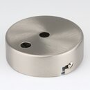 Lampen Zier-Baldachin Metall edelstahloptik  80 mm fr 2...