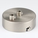 Lampen Zier-Baldachin Metall edelstahloptik  80 mm fr 2...