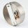 Lampen Zier-Baldachin Metall edelstahloptik Ø 80 mm für 2 Lampenpendel mit Metall-Zugentlaster