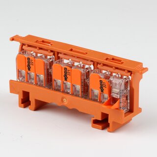Wago 221-500 Befestigungsadapter inkl. 3x 221-413 Verbindungsklemmen