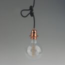 Höhenverstellung Kabelkürzer oval schwarz für Textilkabel Pendelleuchte