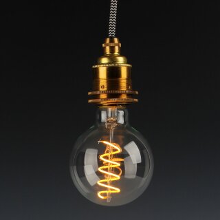 Danlamp E27 Vintage Deko LED Globe De Luxe spiralform 80mm 240V/4W