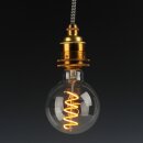 Danlamp E27 LED Globe de Luxe Spirallampe 80mm 4W 2200K...