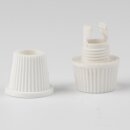 M10x1 Klemmnippel Zugentlastung Weiß mit Quetschverbindung und Innengewinde aus Kunststoff