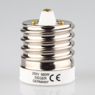 E40 auf E27 Lampen-Fassung Adapter Keramik fr alte Industrielampe