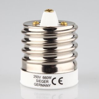 E40 auf E27 Reduzierfassung, Porzellan/Keramik, 52 mm