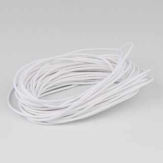 Zugschnur wei lstriert  fr Zugschalter Lampenfassungen &ndash;  1 mm, Meterware