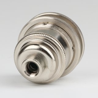 E27 Vintage Lampenfassung Metall Nickel matt 2 Schraubringe ohne Zugentlaster