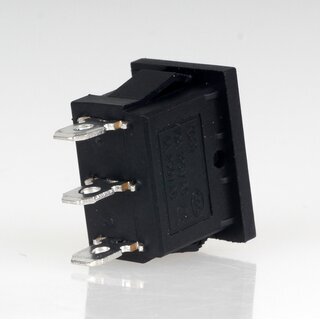 Wippschalter schwarz 1-polig EIN/AUS/EIN 19x12mm 250V/6A